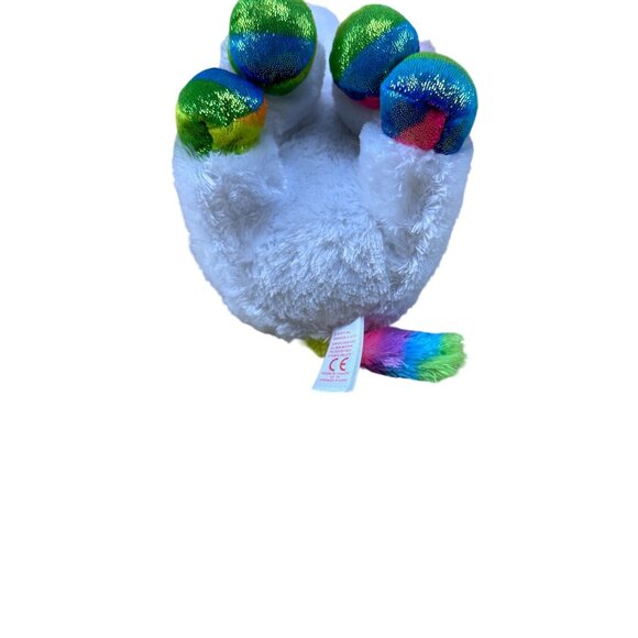 Ty Beanie Boos Medium Pixy White Rainbow Unicorn Stuffed Animal Plush 9" - Picture 6 of 9